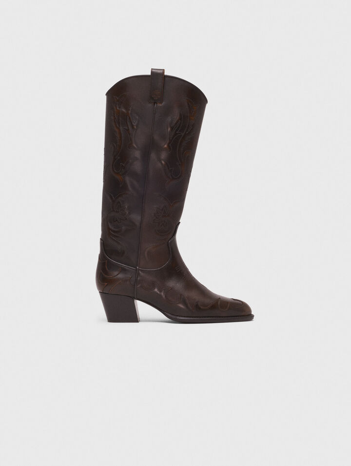Cowboy-Stiefel aus Leder