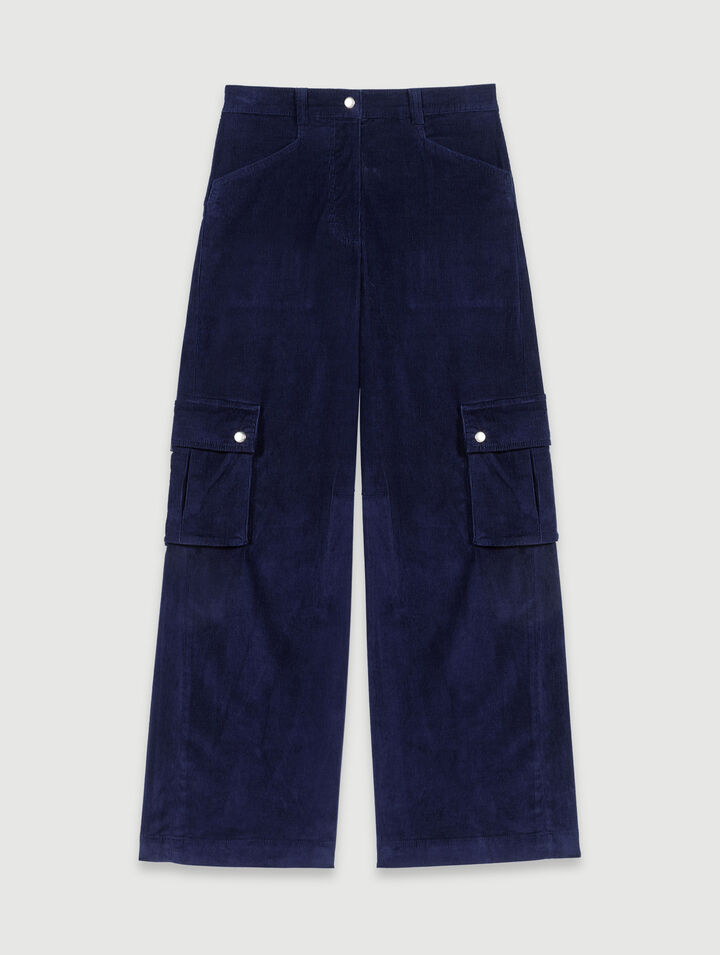 Cargohose aus Velours
