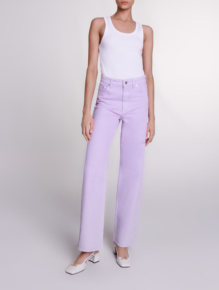 Weite Jeans mit verwaschenem Effekt