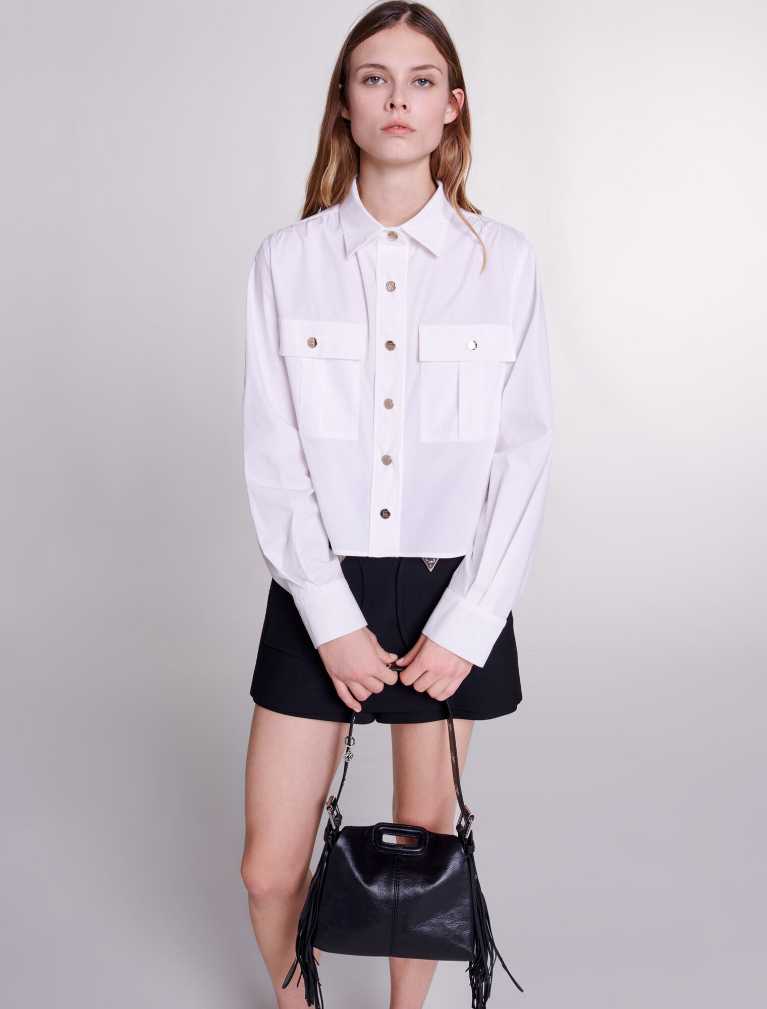 Kurze Bluse aus Baumwolle