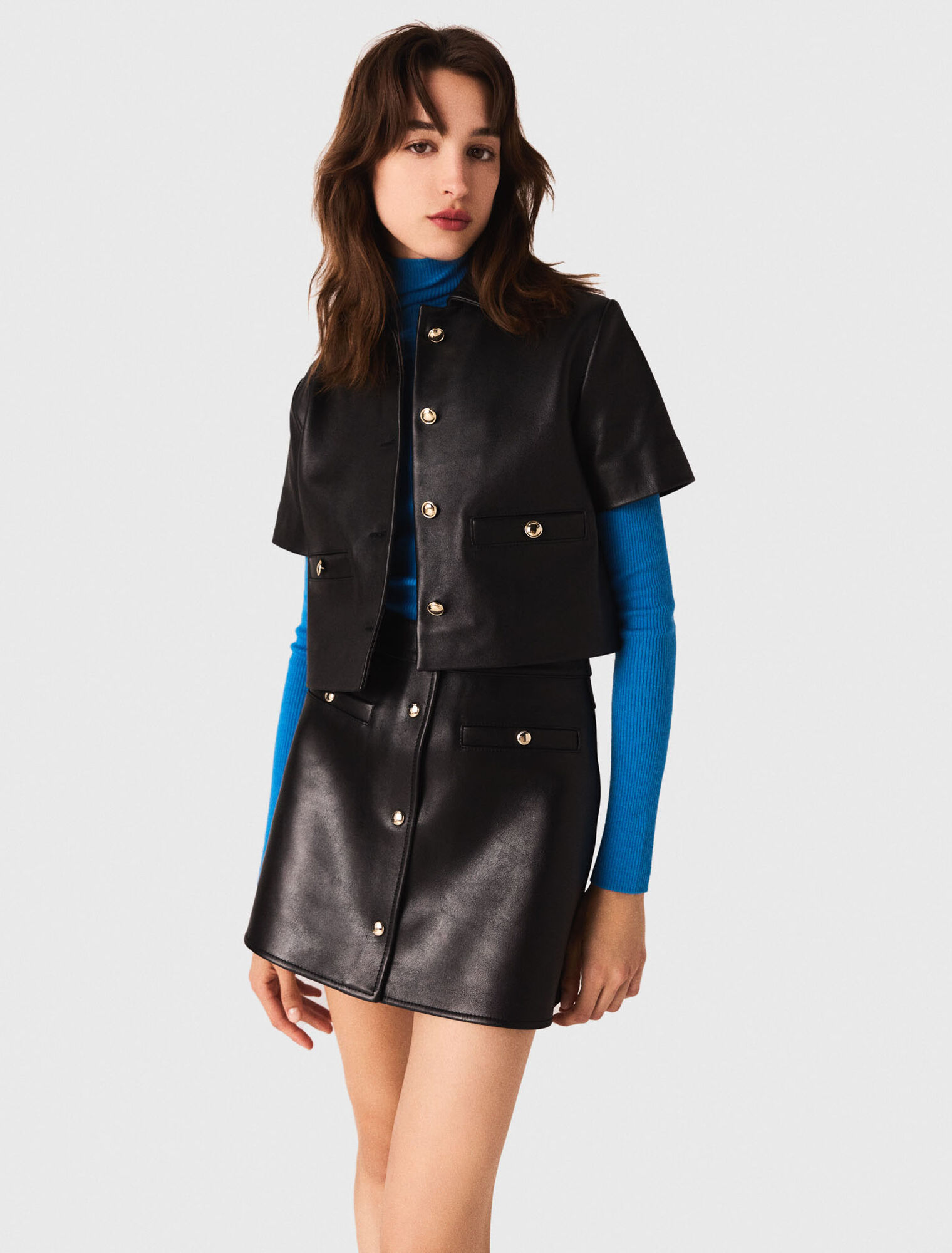 Kurze Lederjacke