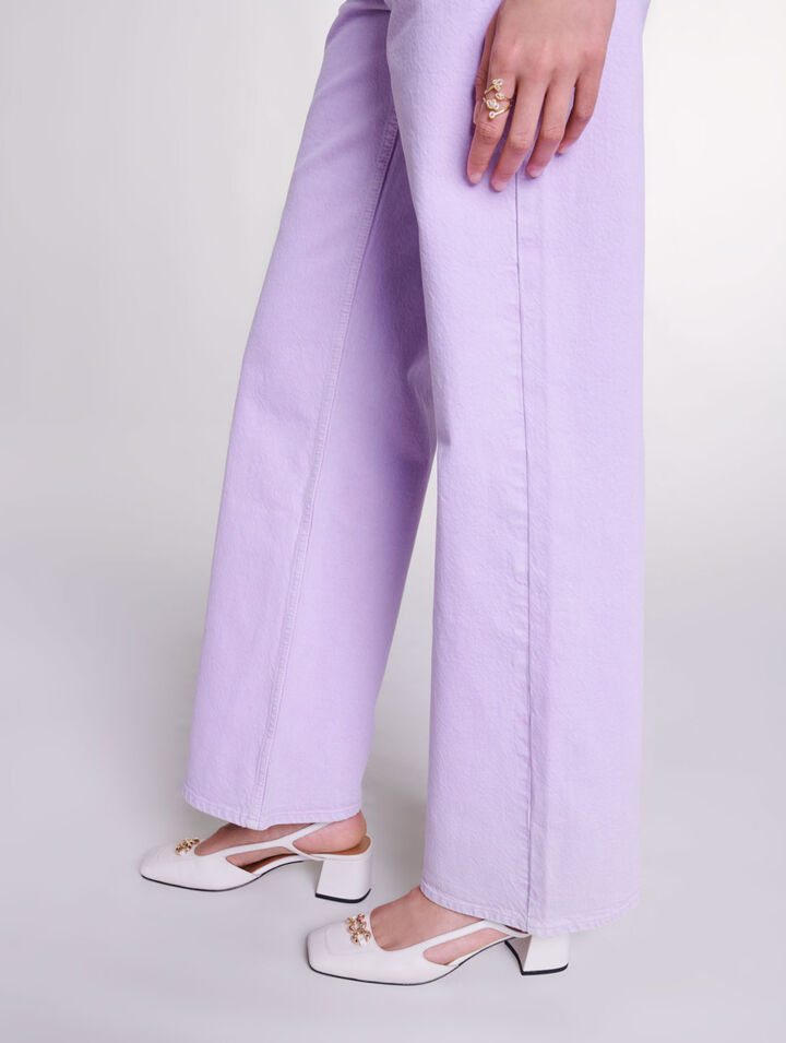 Weite Jeans mit verwaschenem Effekt