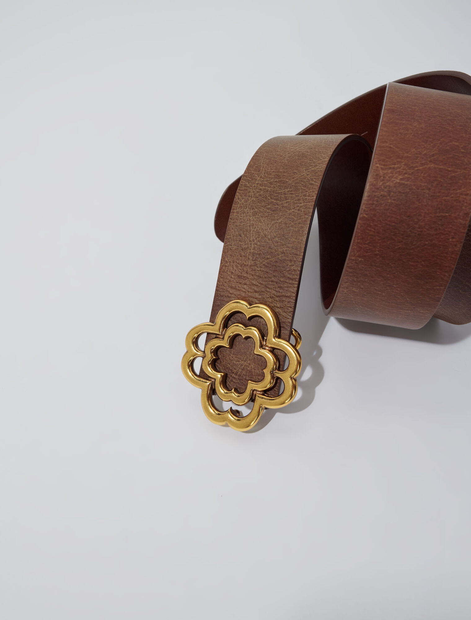 Clover-Gürtel aus gealtertem Leder