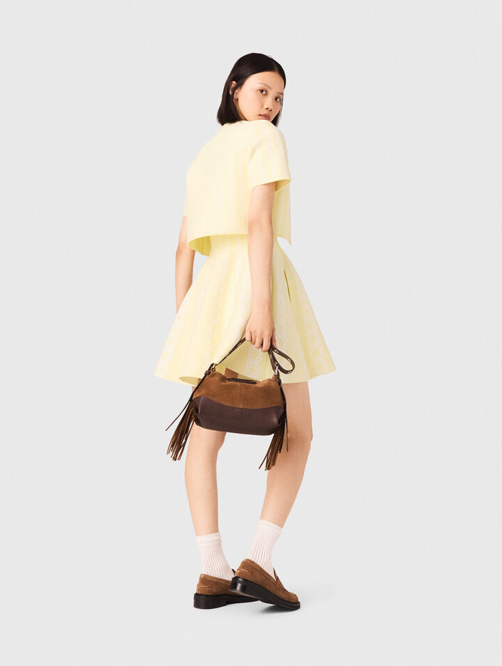 Kurzer Cardigan aus Jacquard-Strick