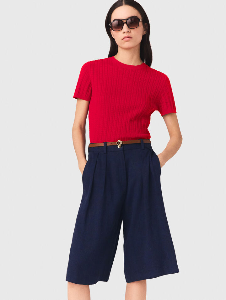 Bermudashorts aus Leinenmischung