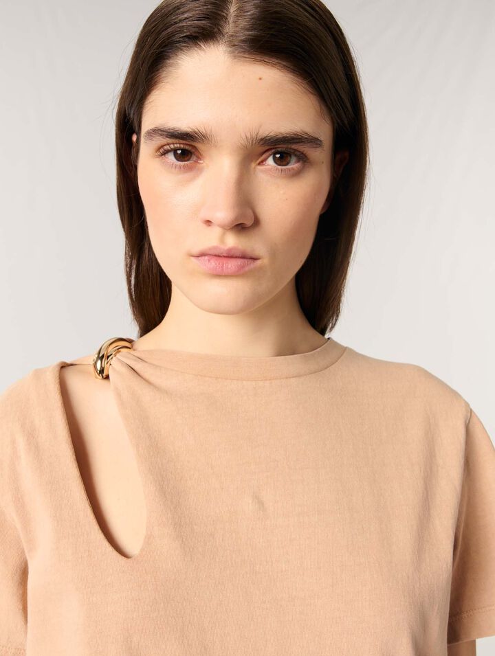T-Shirt mit Zierschmuck
