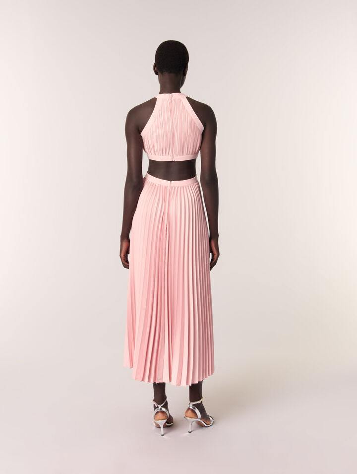 Langes plissiertes Kleid
