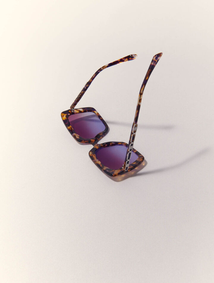 Eckige Sonnenbrille aus Acetat