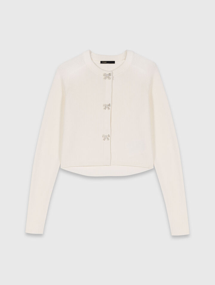 Cardigan mit Schmuckknotenknöpfen