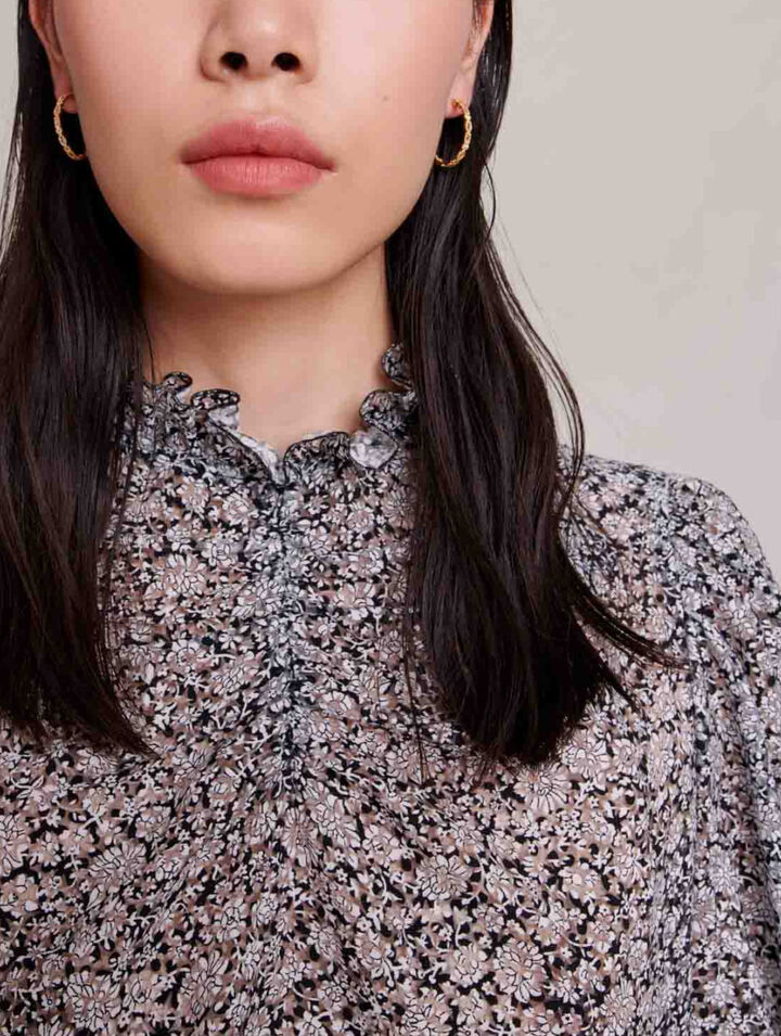 Bluse mit Blumen-Print