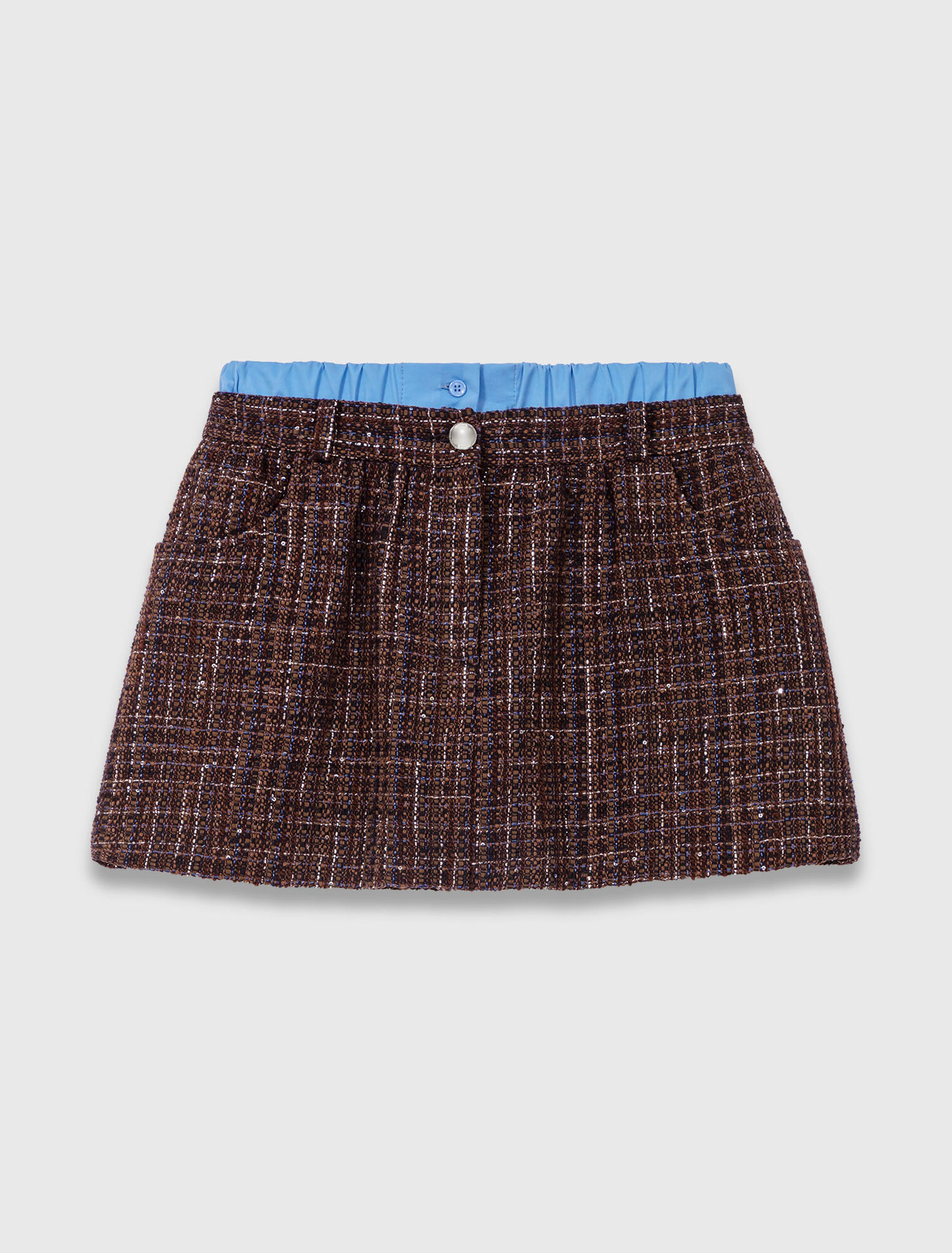 Shorts aus Tweed mit Elastikband