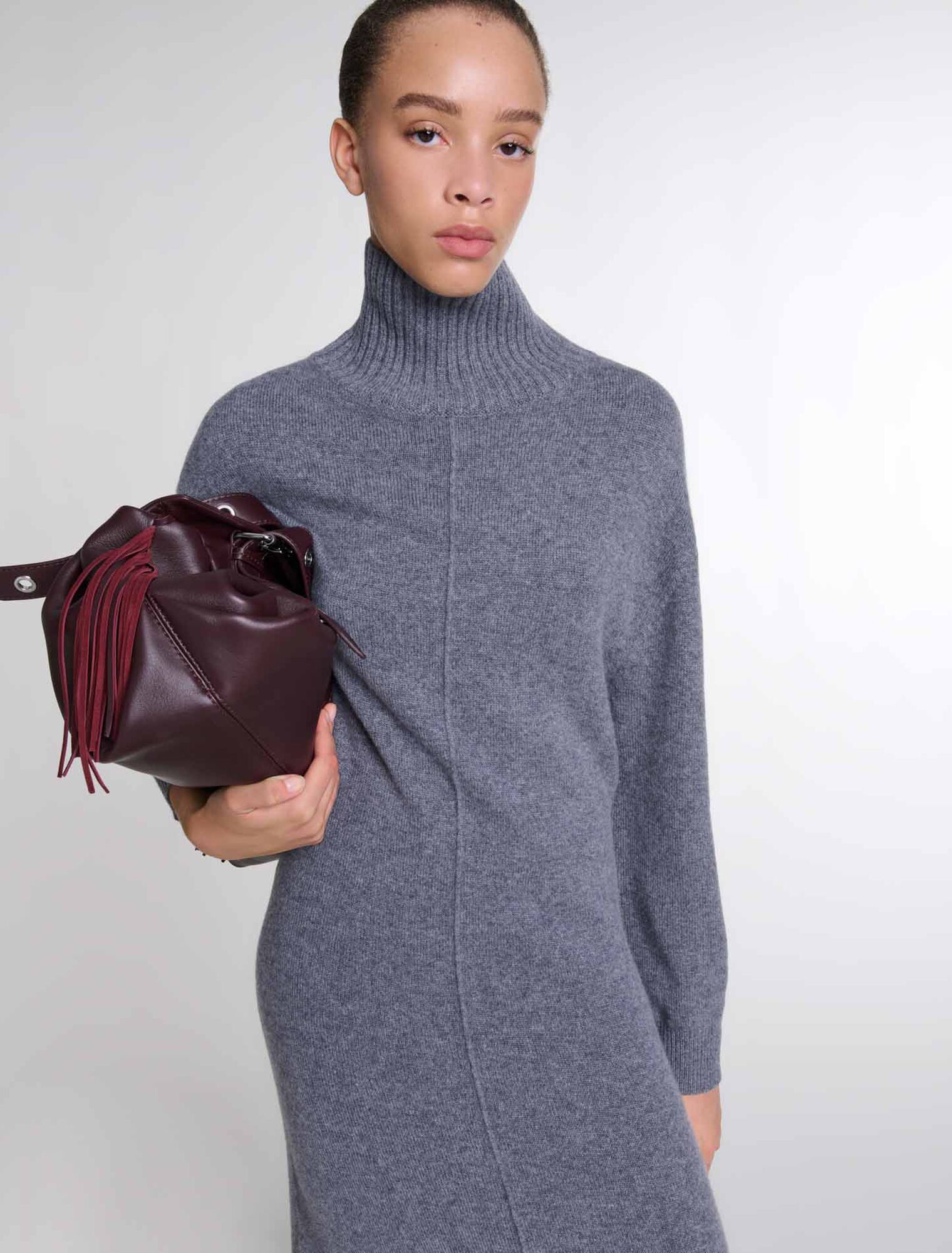 Langes Strickkleid