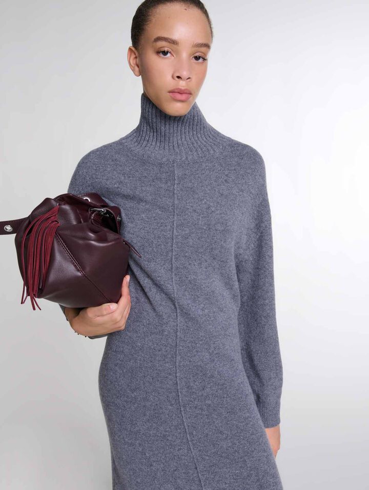Langes Strickkleid
