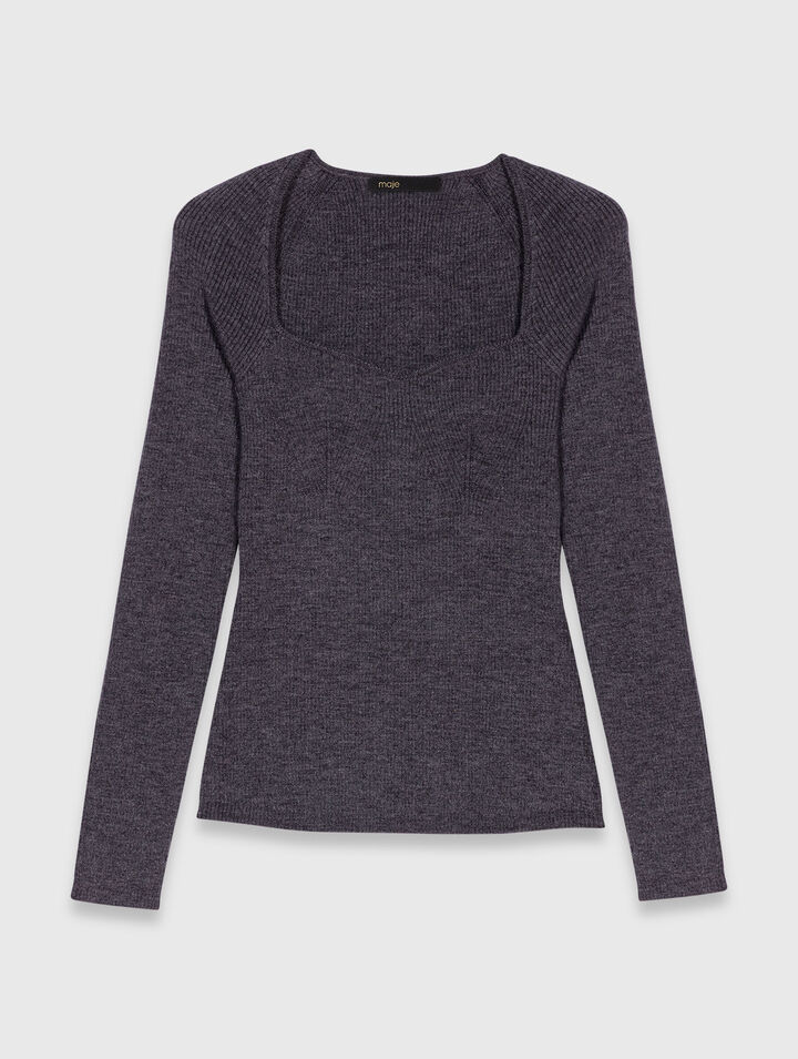 Pullover aus Rippstrick