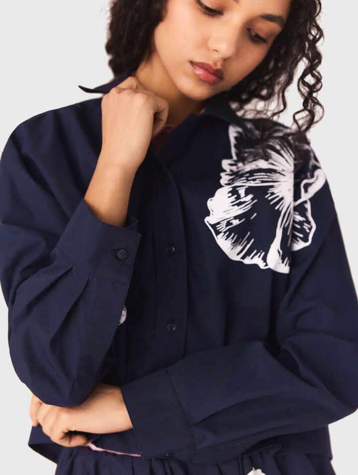 Kurze Bluse aus Baumwolle