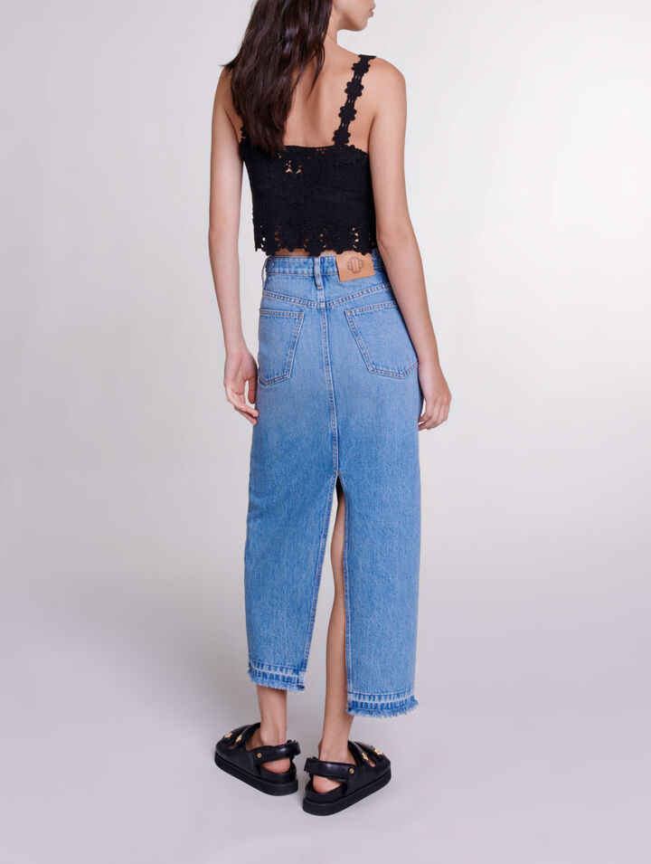 Kurzes Top mit Gipüre