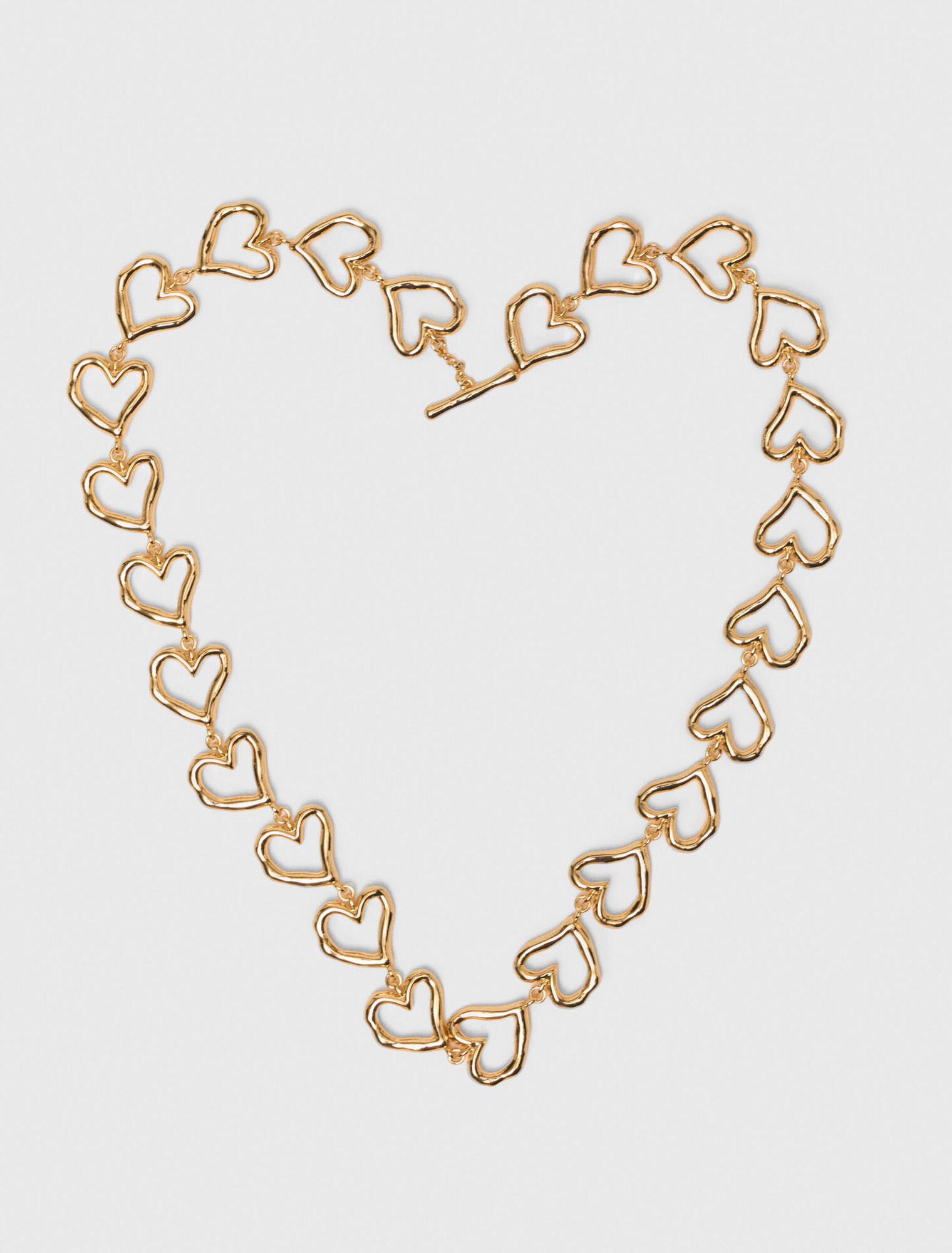 Herz-Halskette aus Messing, gold