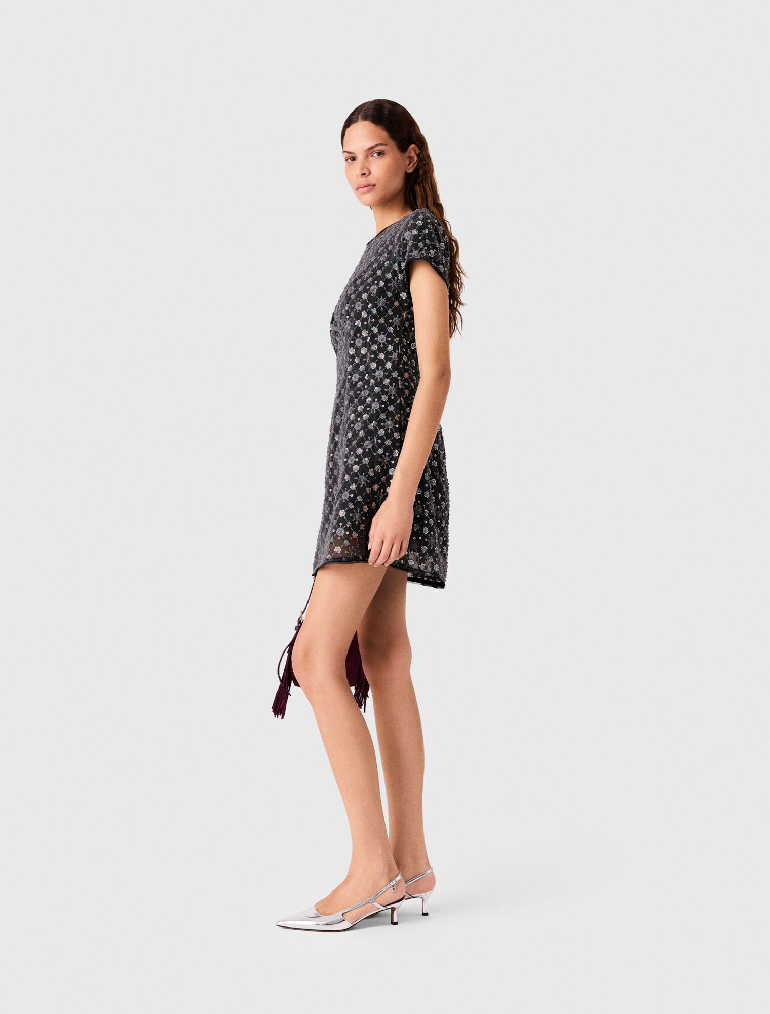 Kurzes Kleid mit Strass