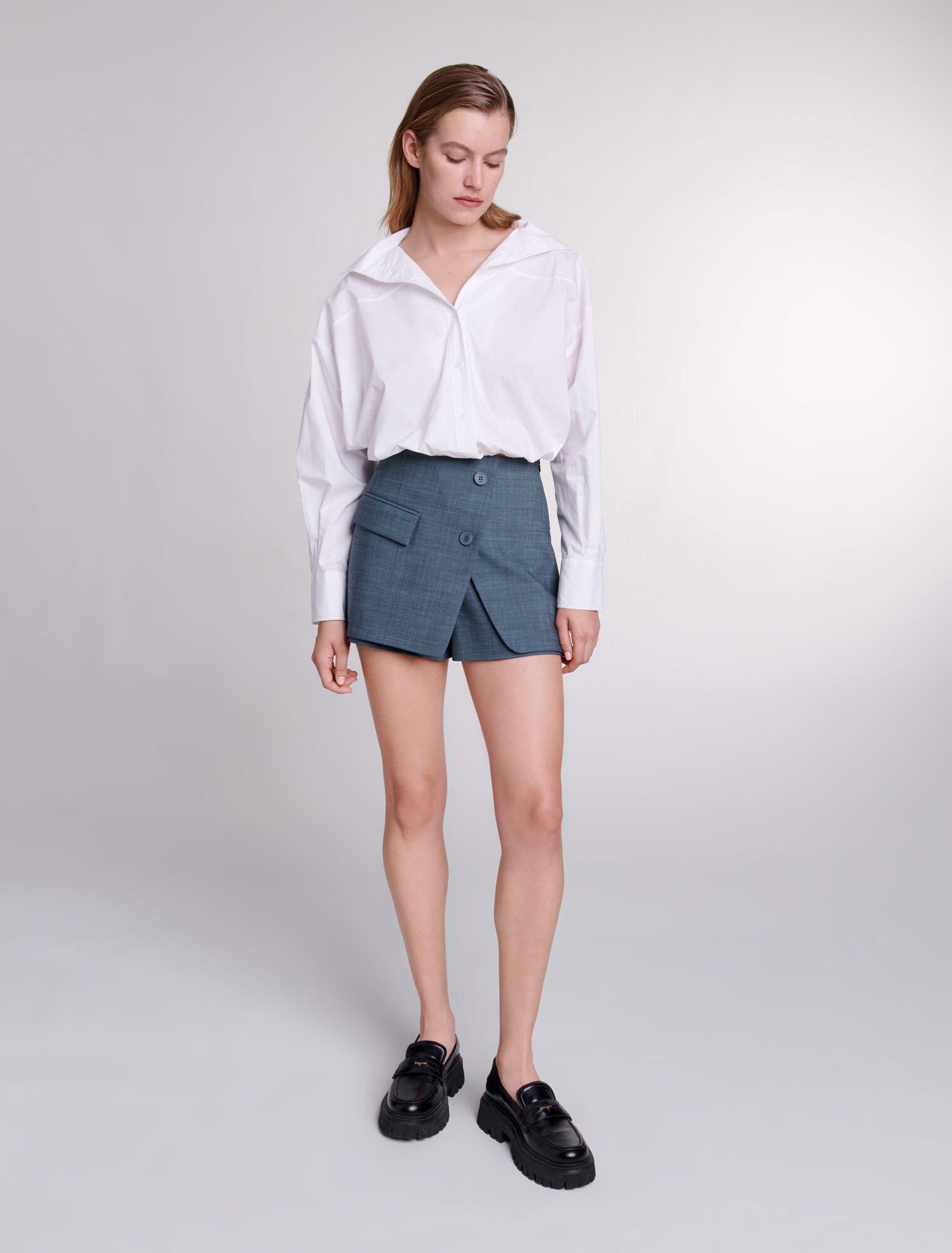 Kurze Bluse aus Baumwolle