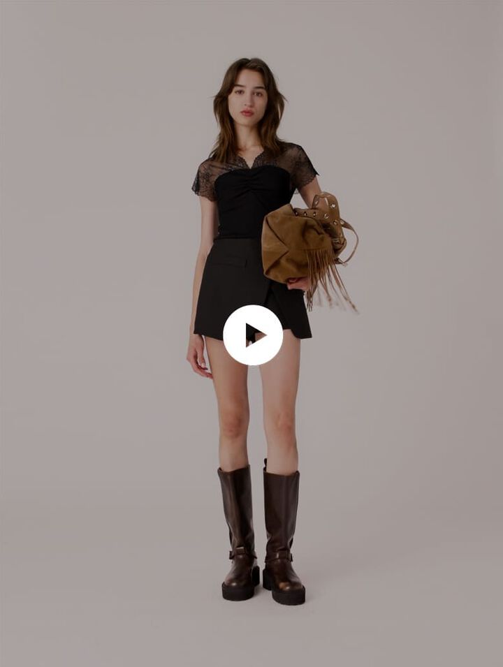 Spitzen Top aus Jersey