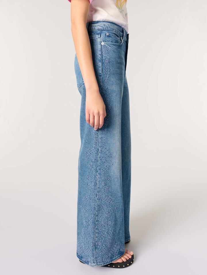 Bestickte Jeans