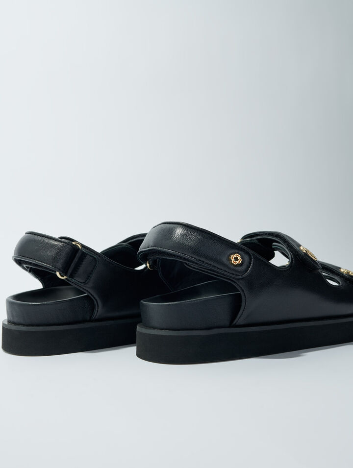 Flache Ledersandalen