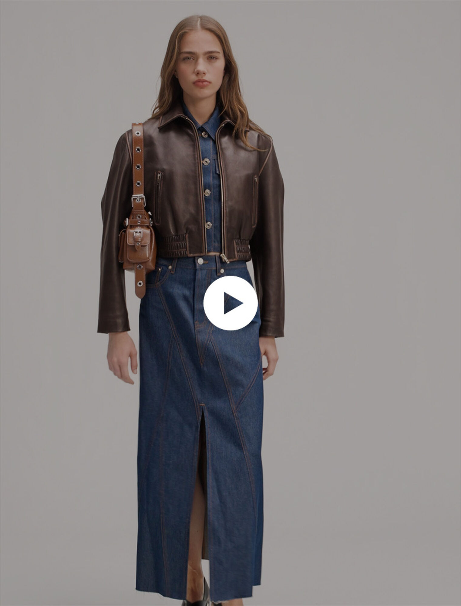 Langer Jeansrock