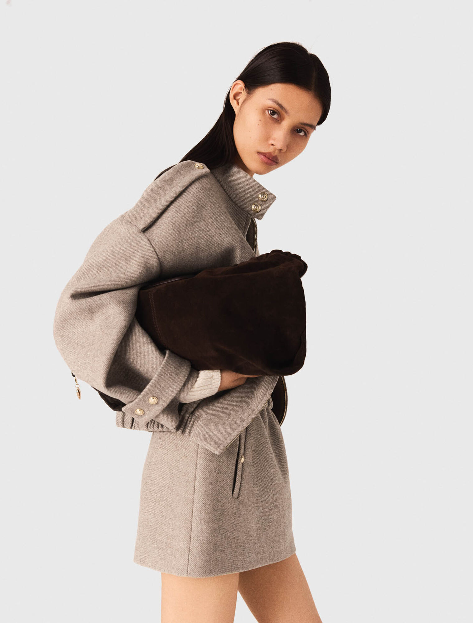 M Tote-Bag aus Wildleder