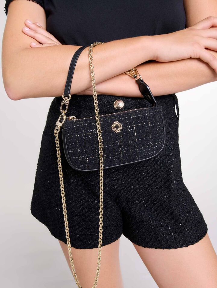 Kleine Tweed-Clutch