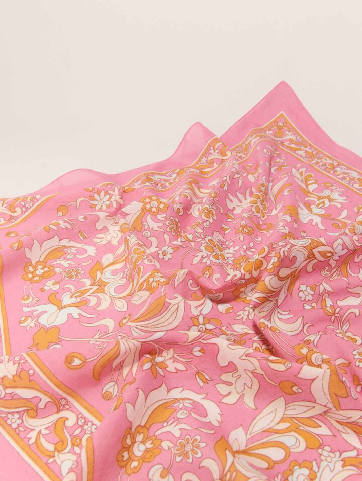 Halstuch 65 x 65 mit Blumenprint