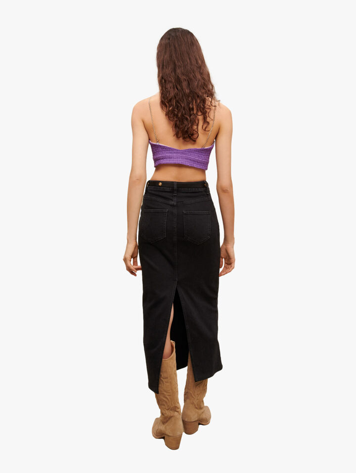 Kurzes Top aus Tweed