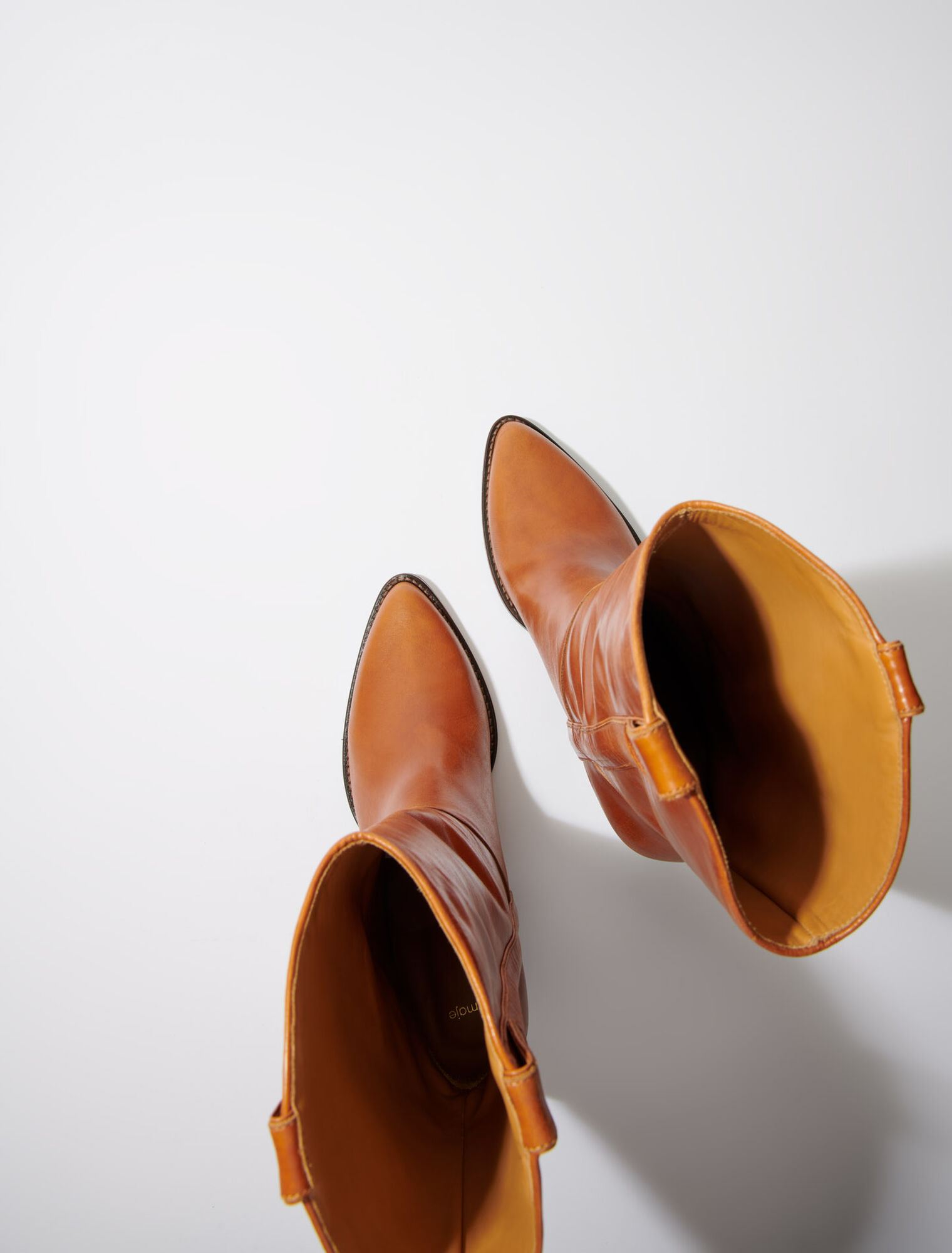 Lederstiefel mit Absatz