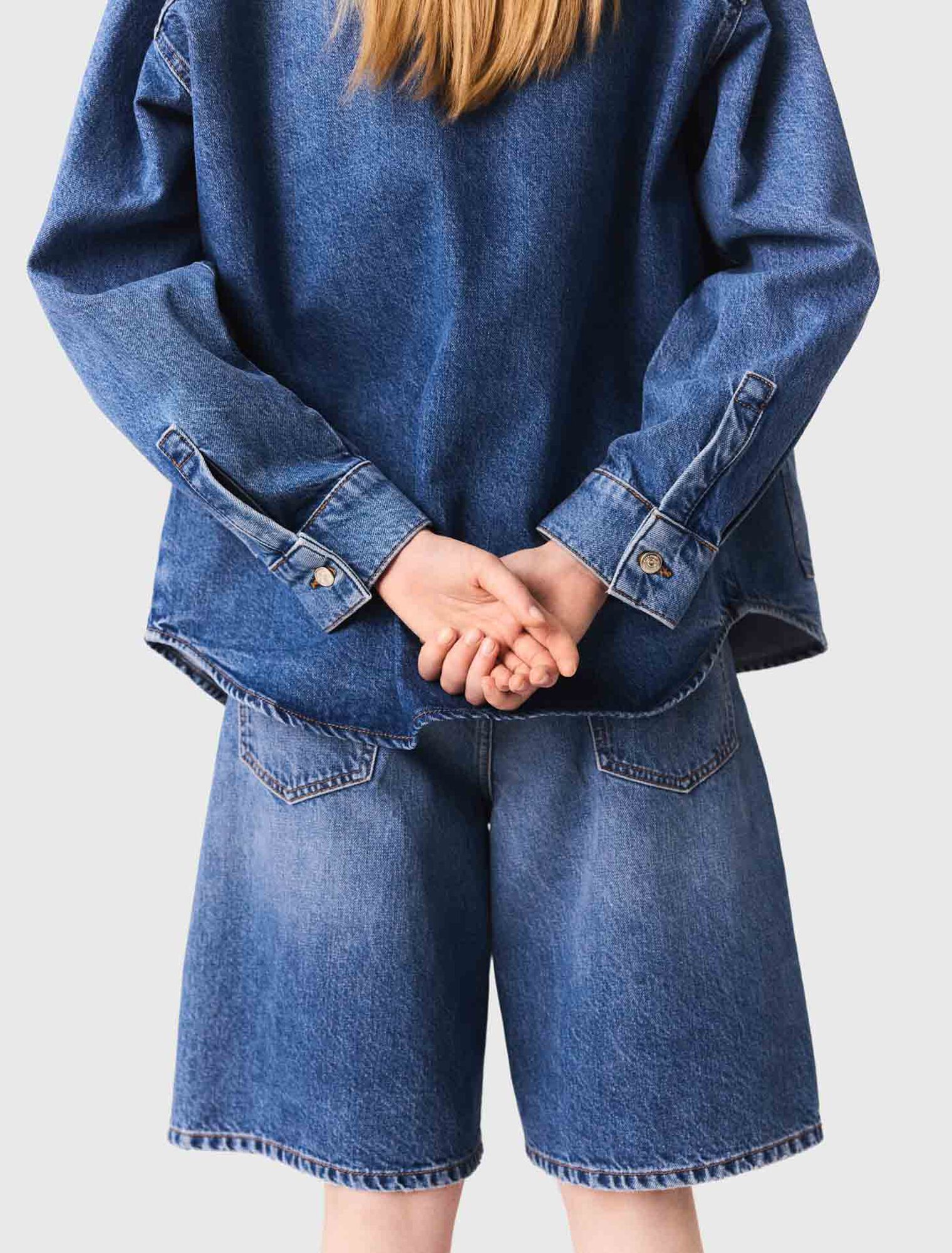 Jacke aus verwaschenem Denim