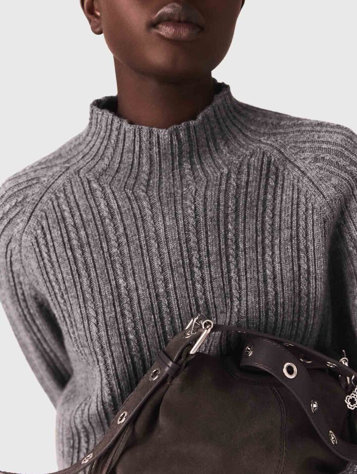 Strickkleid mit abnehmbarem Pullover