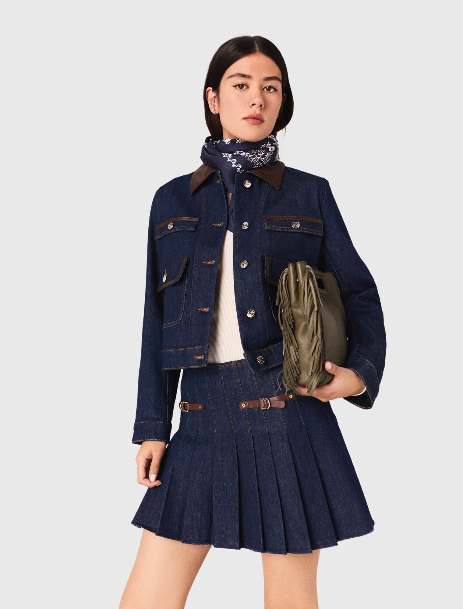 Kurzer Jeansrock mit Futter