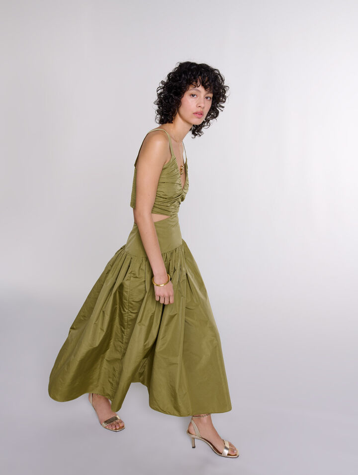 Taftkleid mit Cut-outs