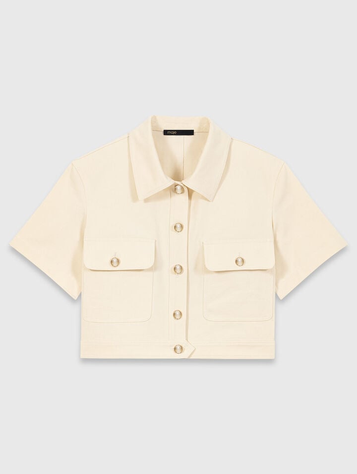 Kurze Jacke mit kurzen &Auml;rmeln