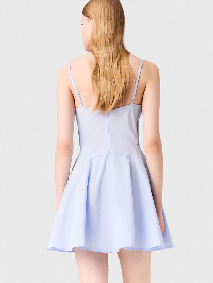 Kurzes Babydoll-Kleid aus Baumwolle