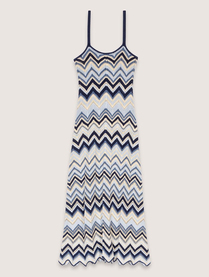 Langes Häkelkleid