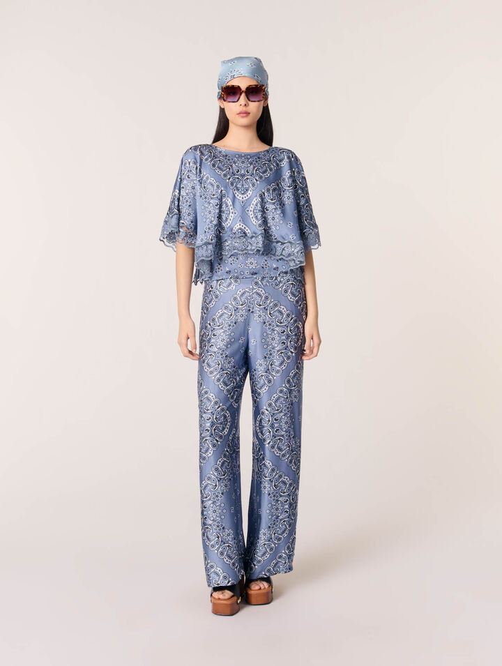 Fließendes Top mit Print
