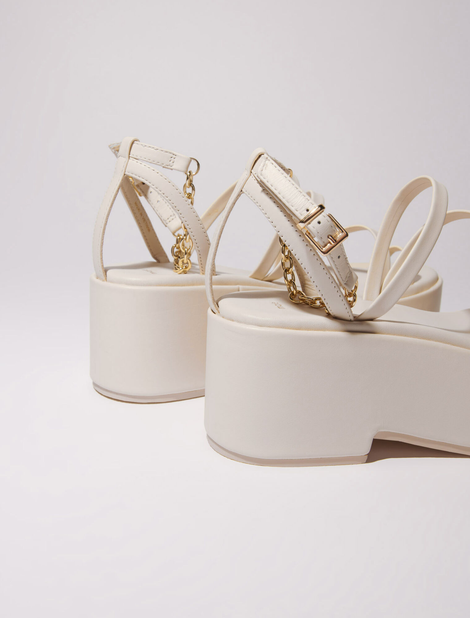 Keilsandalen aus Leder