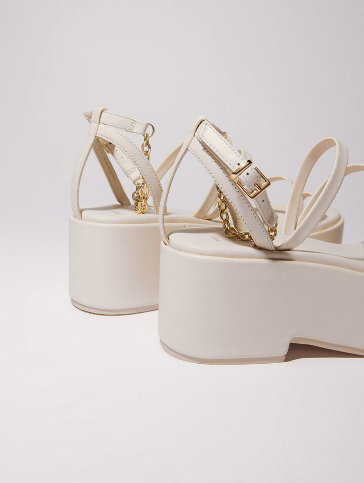 Keilsandalen aus Leder
