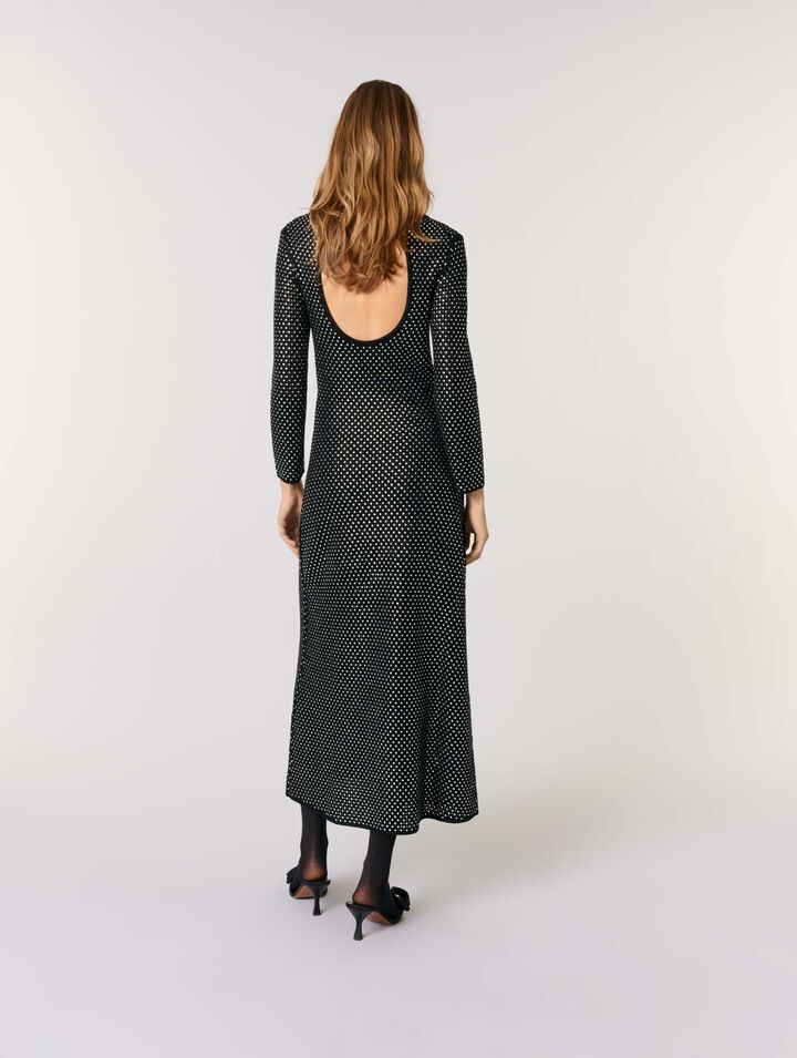 Langes Strass-Kleid
