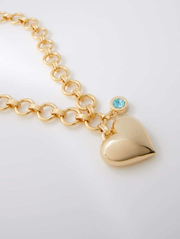 Goldfarbene Herz-Kette