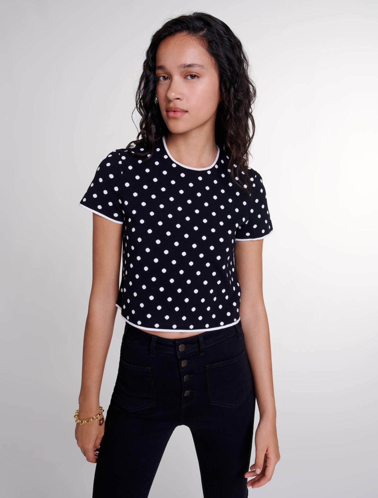 Top aus Jacquard-Strick 