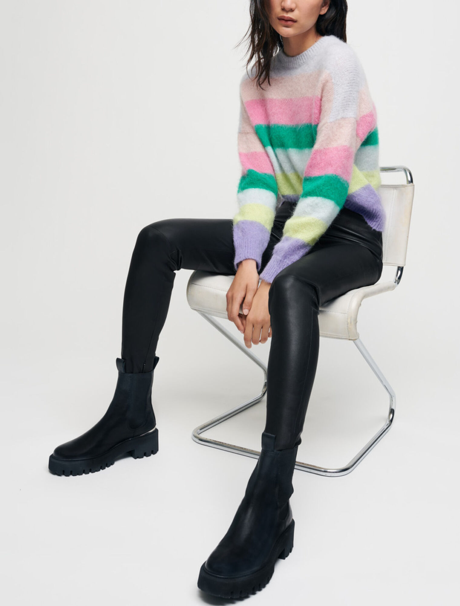 Leggings aus Stretchleder