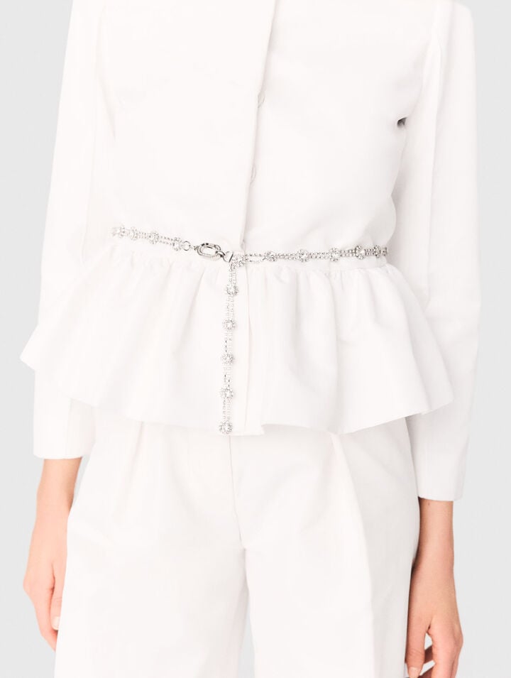 Kurze Jacke mit Schmuckg&uuml;rtel