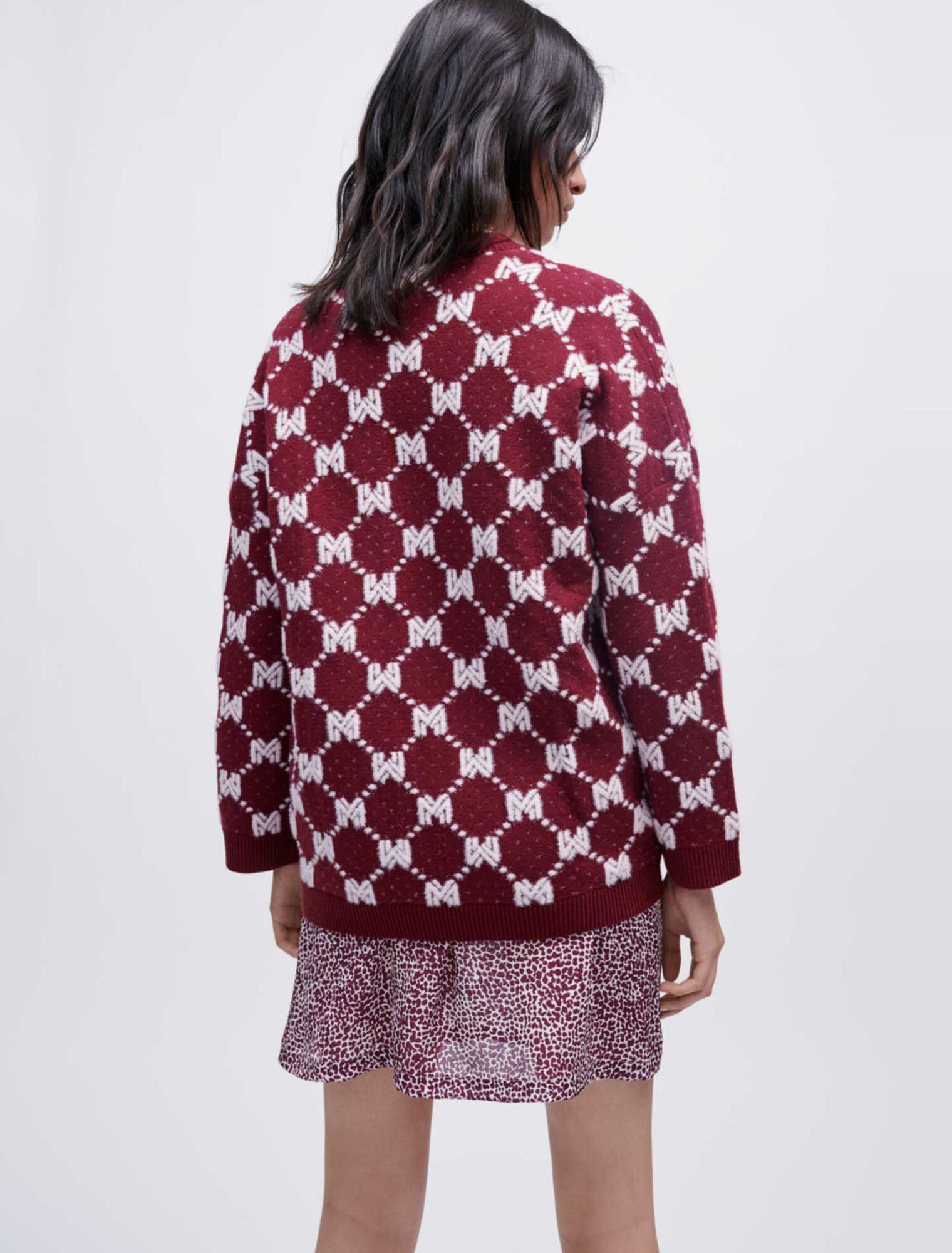 Strickjacke aus Jacquard-Strick Maje