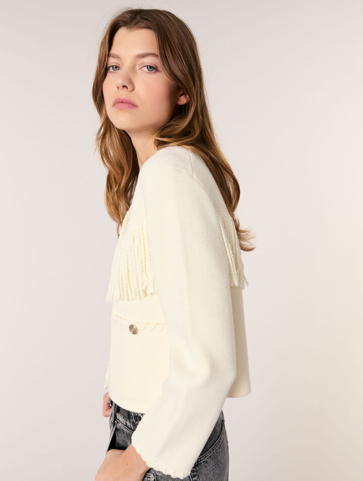 Cardigan mit Fransen