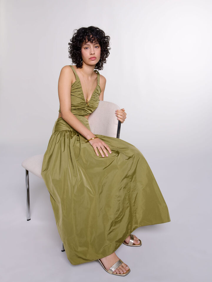 Taftkleid mit Cut-outs